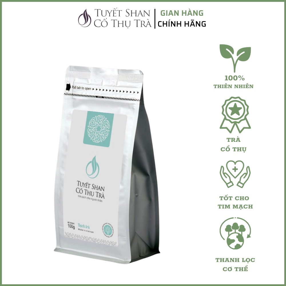 Trà Shan Tuyết Cổ Thụ Hữu Cơ - Bạch Trà Cao Cấp Đặc Sản Suối Giàng 100gr