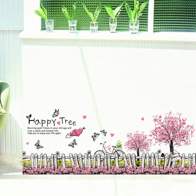 Decal dán tường Combo Cửa sổ và chân tường 2 - PVC vinyl