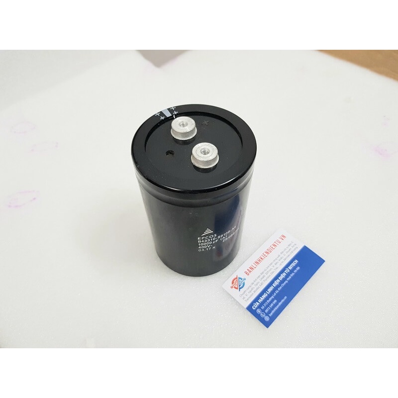 Tụ Điện 10000uF 400V hãng EPCOS kích thước 130x90mm hàng tháo máy