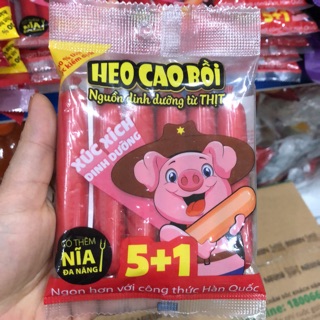 Xúc xích Heo cao bồi 90g (6 cây * 15g)