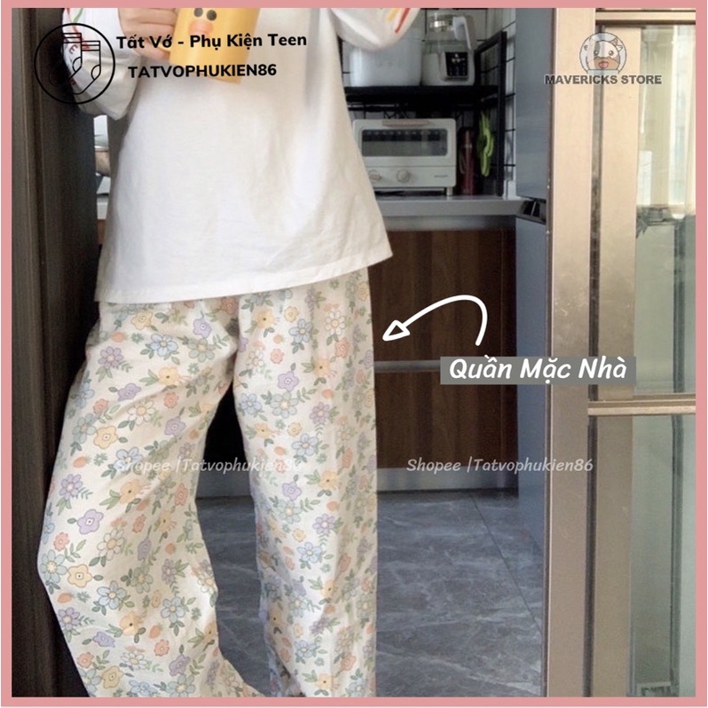 Quần mặc nhà nữ dài ❤️ FREESHIP ❤️ Quần ngủ nữ dài -nhiều hình xinh xắn ống rộng thoải mái dễ chịu 4 mùa