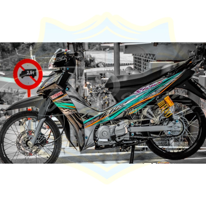 ( Quí khách vui lòng mang ra tiệm cho thợ dán ) Tem sirius đen xanh