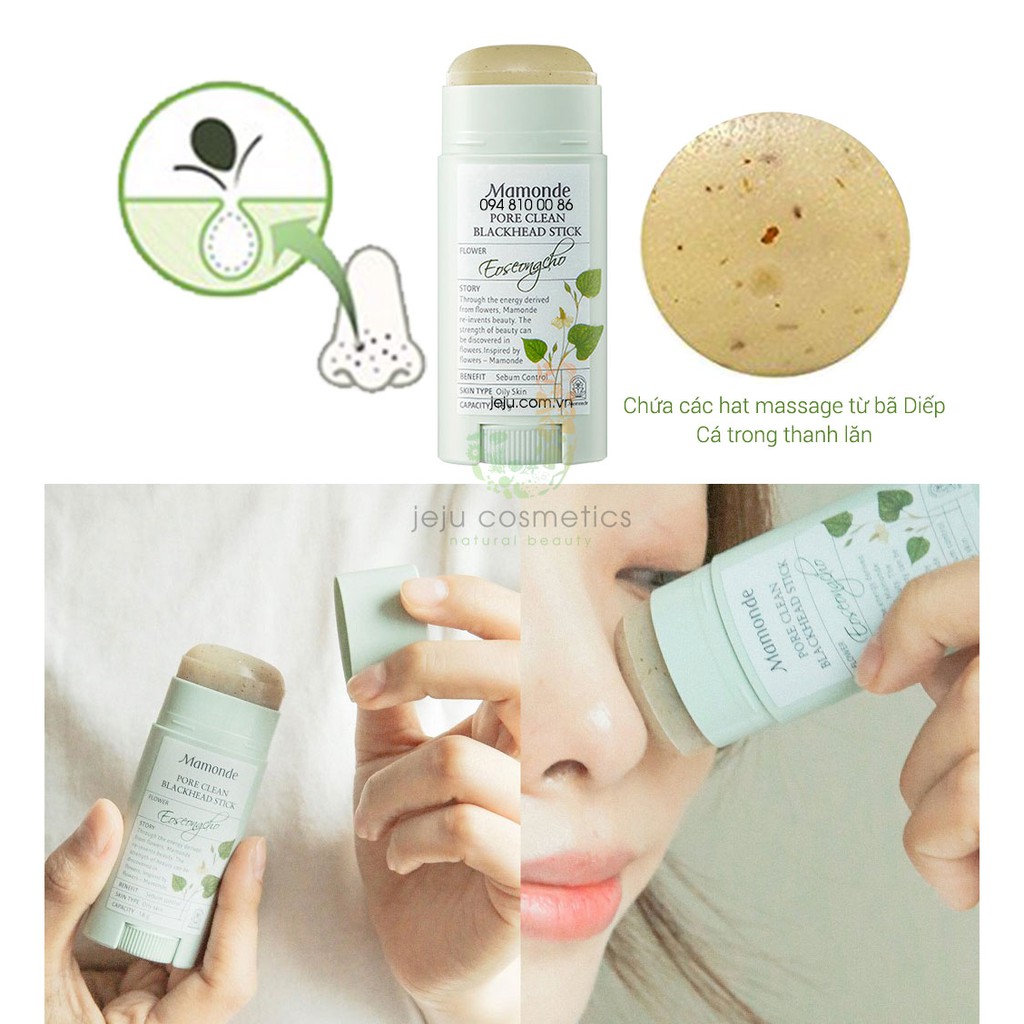 Thanh Lăn HỖ TRỢ GIẢM mụn đầu đen Mamonde – Hàn quốc