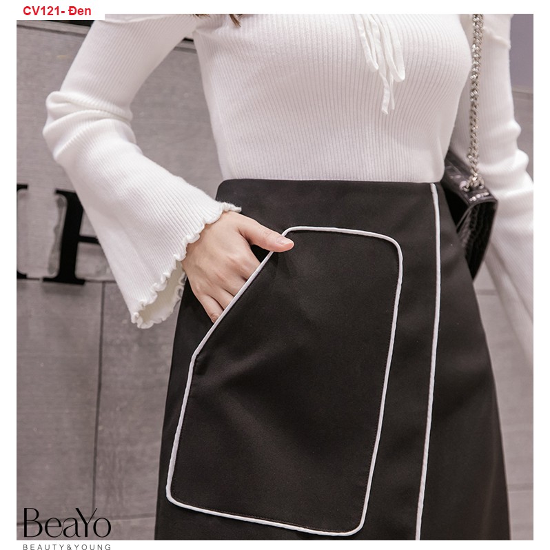 CV121- CHÂN VÁY ĐẮP 2 TÀ VIỀN TÚI SANG TRỌNG | BigBuy360 - bigbuy360.vn