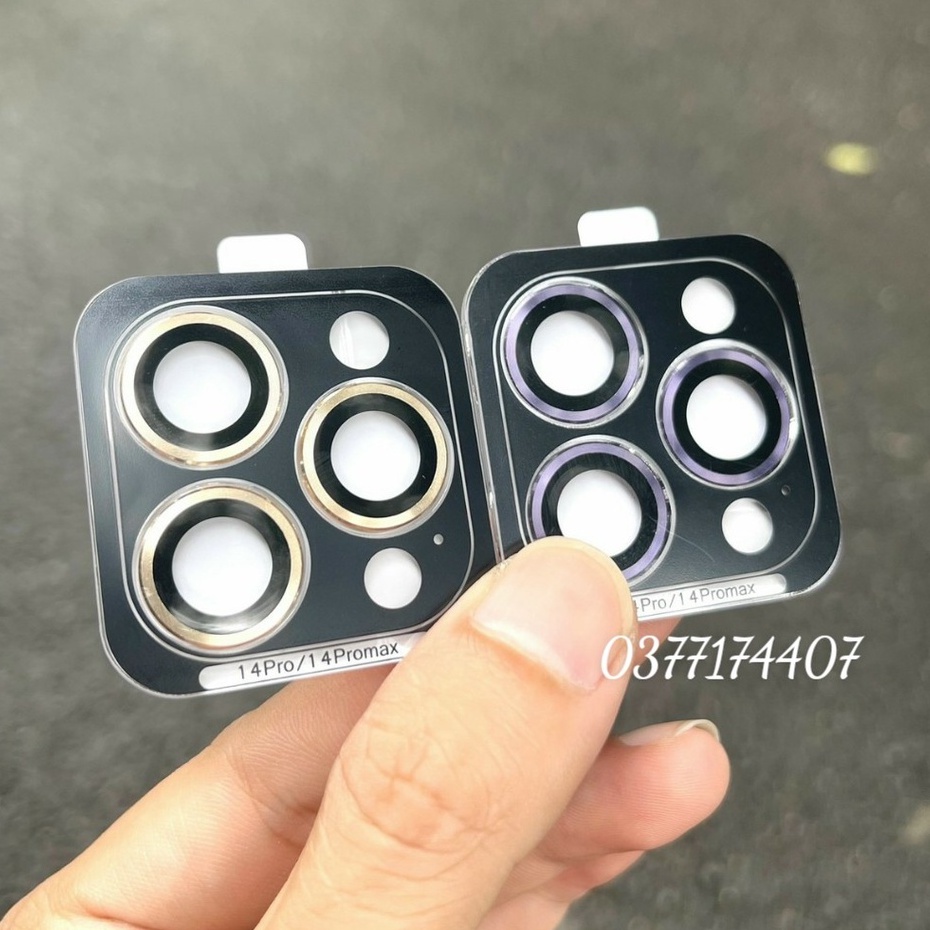 Bộ 3 miếng dán bảo vệ mắt camera TotTu cho iPhone 14, 14 Max, 14 pro, 14 Pro Max vành nhôm + Kính siêu đẹp