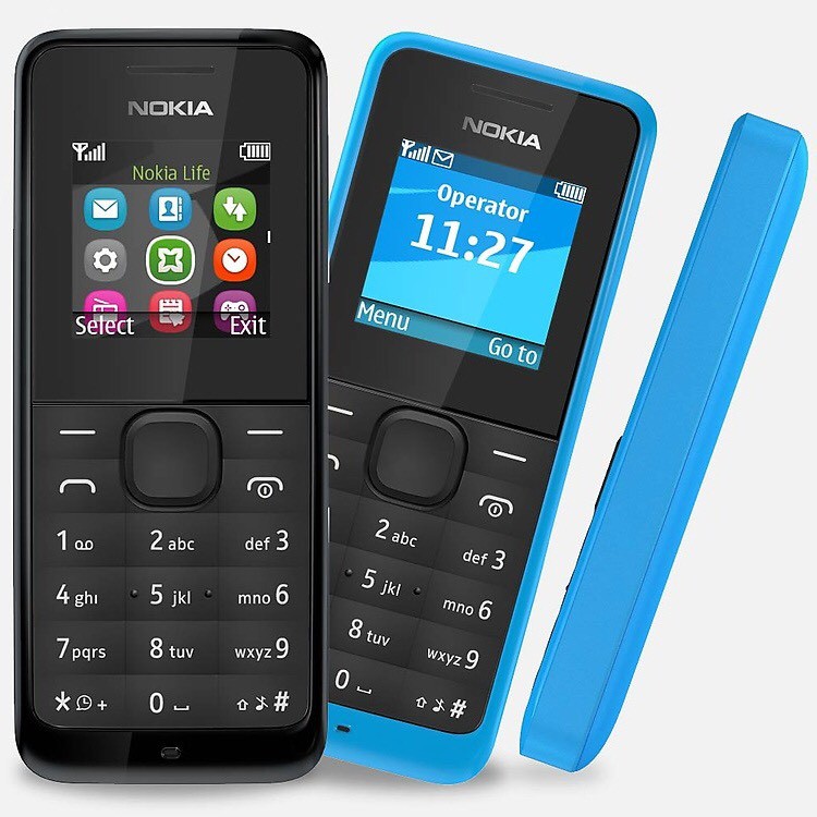 [nokia 105] điện thoại giá rẻ nokia 105, hàng công ty mới, BH 1 tháng kèm pin sạc