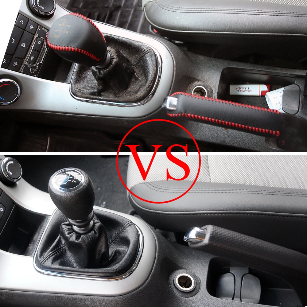 Bộ 2 vỏ da bọc bảo vệ cần số và phanh tay cho Chevrolet Chevy Cruze 2009 - 2018