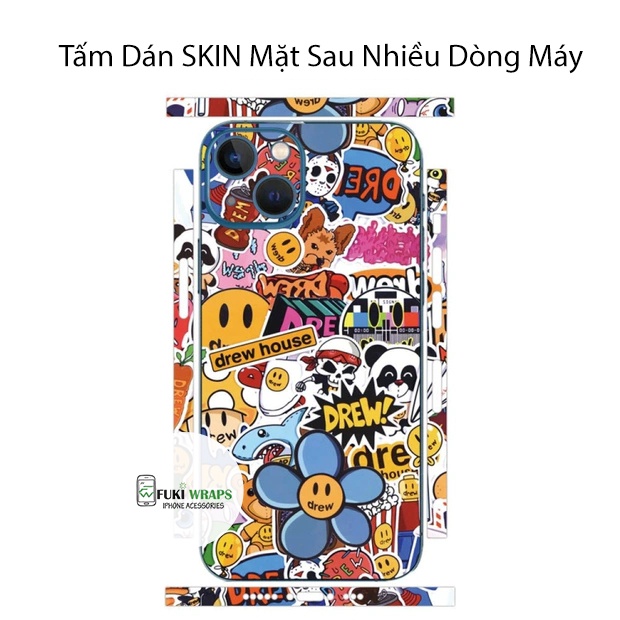 Tấm dán Skin Mặt Sau FULL VIỀN Dành Cho 13prm , 12prm , 11prm , x, xsm , ip11 , ip12 , ip13 - FukiShop