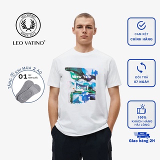 Áo thun nam GRAPHIC in hình phông cổ tròn tay ngắn lỡ cotton APGP04 - Leo Vatino