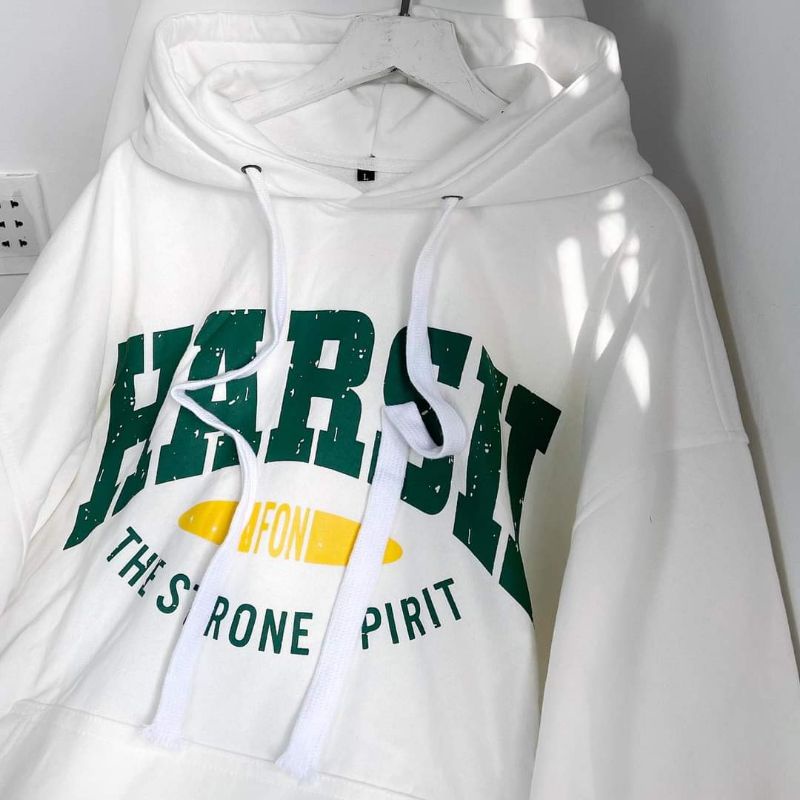 (Sẵn) Áo hoodie nỉ lót bông form rộng ullzang HARSII nam nữ unisex [Ảnh thật ] 2t.clothes