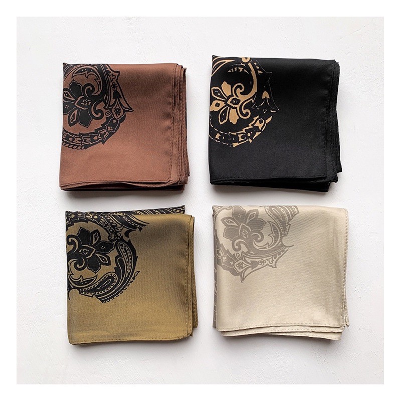 Khăn lụa mini size 53cm hoạ tiết lạ - Maben