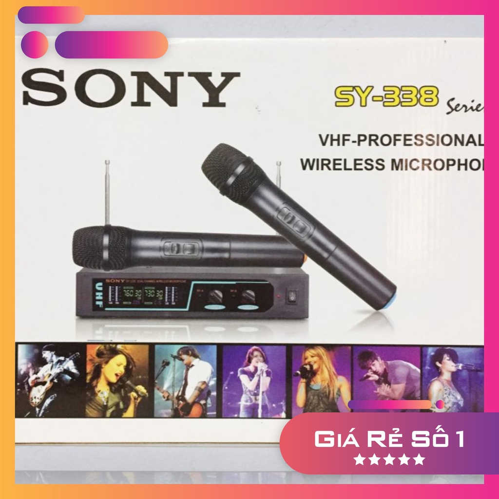 [Mã ELHACE giảm 4% đơn 300K] Bộ Micro Không Dây SY-338 Cao Cấp - Cực Nhạy - Đỉnh Cao Giải Trí Karaoke 2022