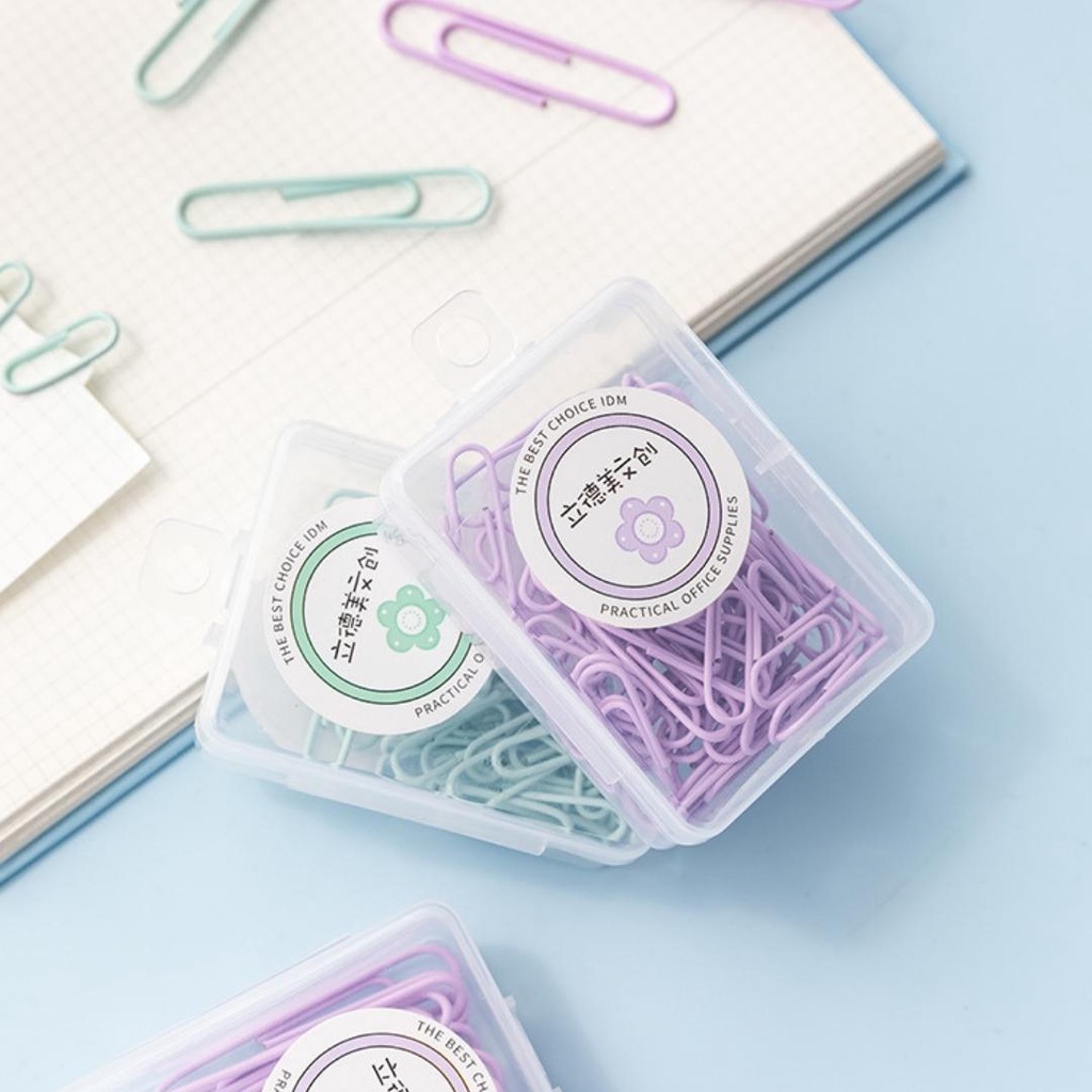 Hộp ghim kẹp giấy màu pastel