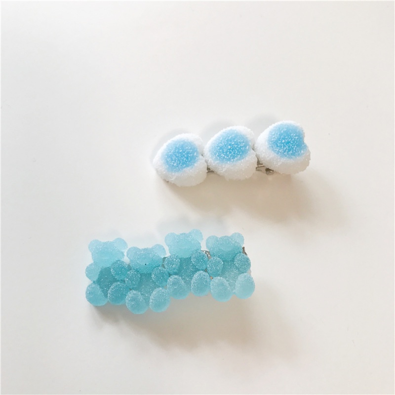 Set 2 kẹp tóc We Flower hình kẹo / gấu / cầu vồng dễ thương xinh xắn cho bé gái