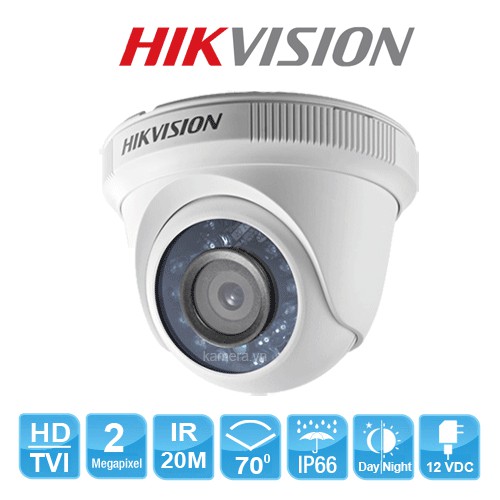 Camera TVI DS-2CE56D0T-IR 2Mpx, vỏ sắt, BH 24 Tháng