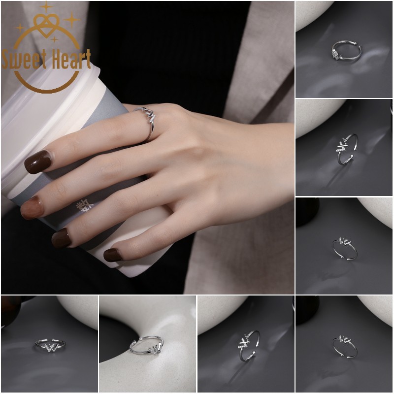 Nhẫn Đeo Tay Kim Loại Khắc Chữ W Deisgn Thời Trang Cho Nữ