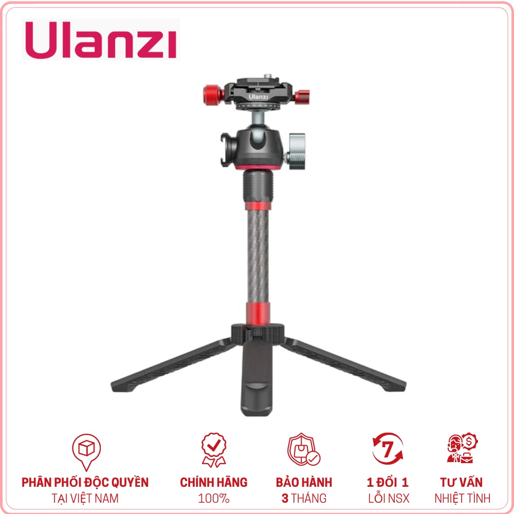 ULANZI MT-43 - HÀNG CHÍNH HÃNG - Chân Tripod tích hợp Ballhead xoay 360, có thể gập gọn lại