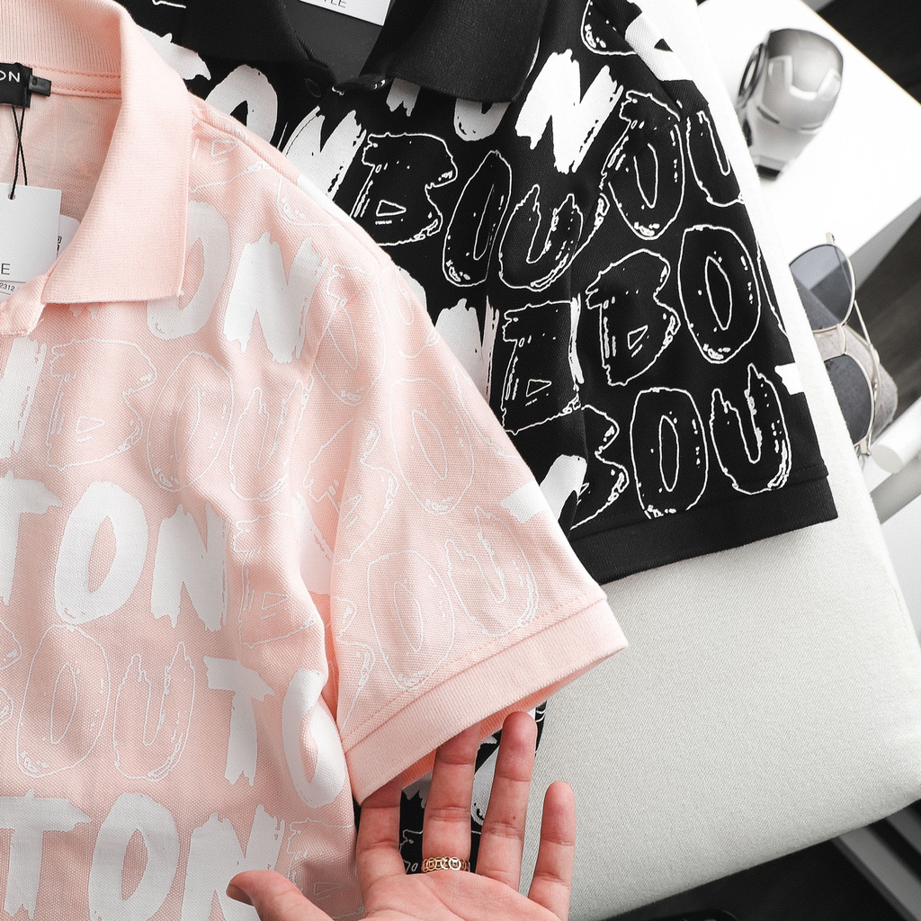 Áo Thun Polo Nam, Áo Phông Polo Nam Có Cổ Tay Ngắn BOUTON In Hình, Vải Cá Sấu Cotton Cao Cấp, Form Slim PLBO0018 160STOR | BigBuy360 - bigbuy360.vn