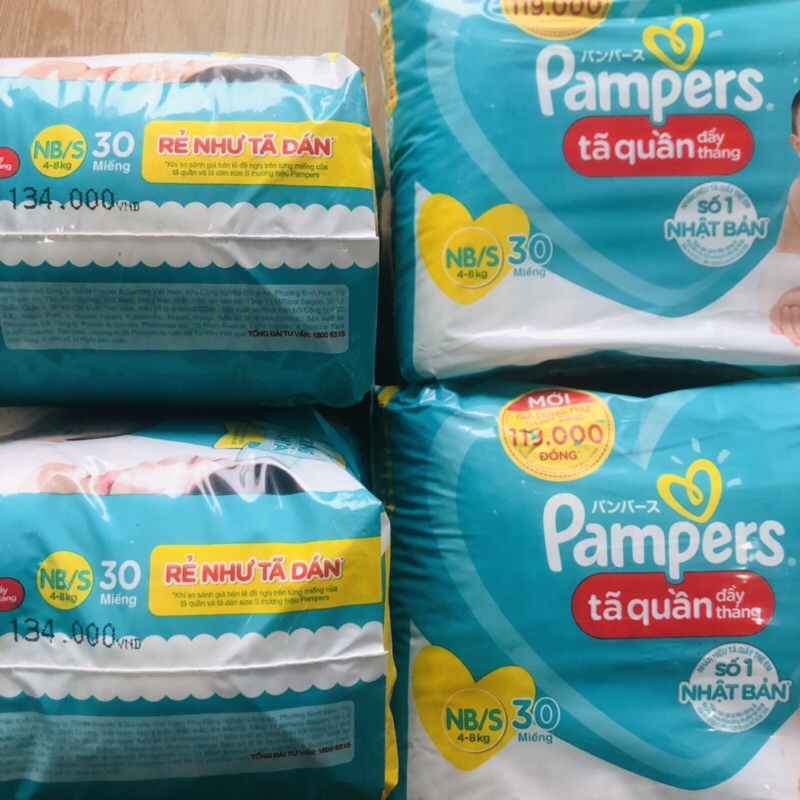 Chính hãng tã bỉm pamper dán/quần NB30/Md34/Mq22/Ld32/XLd26