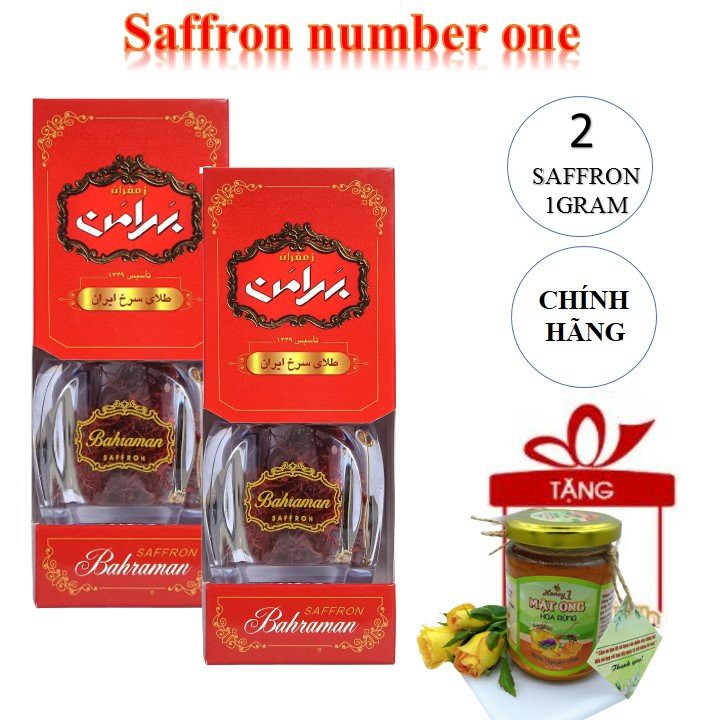 Nhụy Hoa Nghệ Tây Saffron Bahraman 2 hộp 1gram/hộp | BigBuy360 - bigbuy360.vn