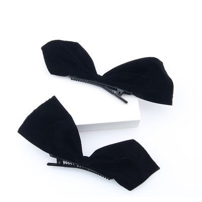 Cột tóc nơ đen nhung tim vàng sang trọng, phụ kiện dây buộc tóc CT040 - Filibra