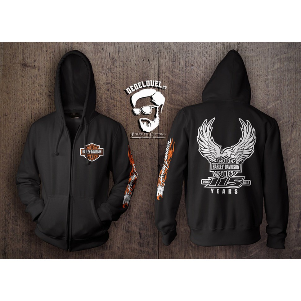 Áo Khoác sweater Phối Khóa Kéo Cỡ Lớn In Chữ HARLEY DAVIDSON Cá Tính Cho Nam | BigBuy360 - bigbuy360.vn