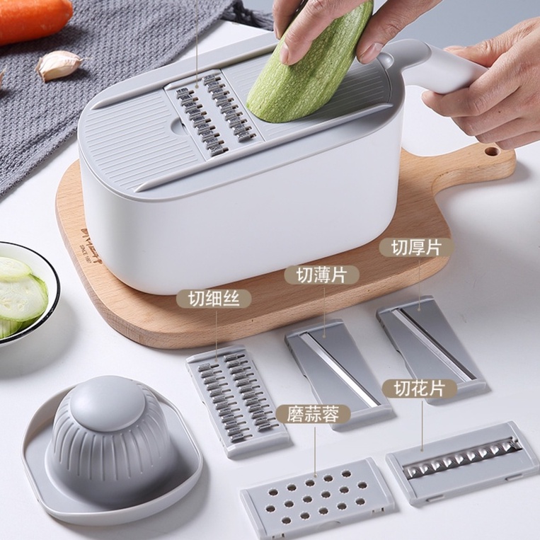 Dụng cụ bào & gọt rau củ 6 lưỡi nhà bếp đa năng  Ecoco E1909