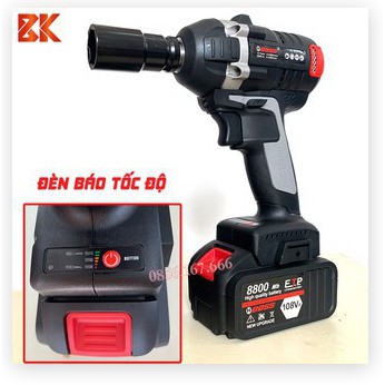 Máy siết bulong, mở bu lông, vặn ốc BOSS - Không chổi than - 2 pin