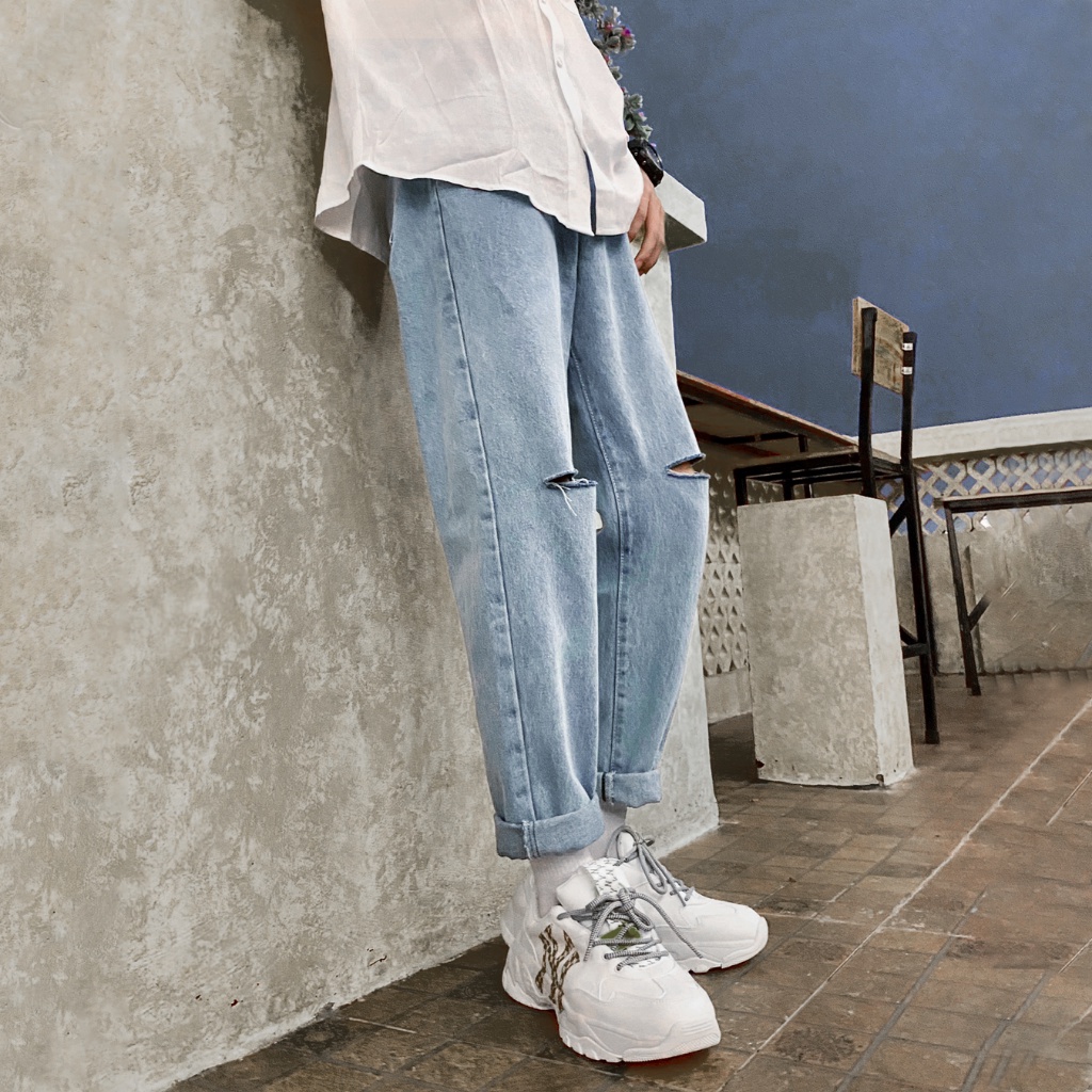 Quần Baggy Nam, Jeans Baggy Rách Gối | BigBuy360 - bigbuy360.vn