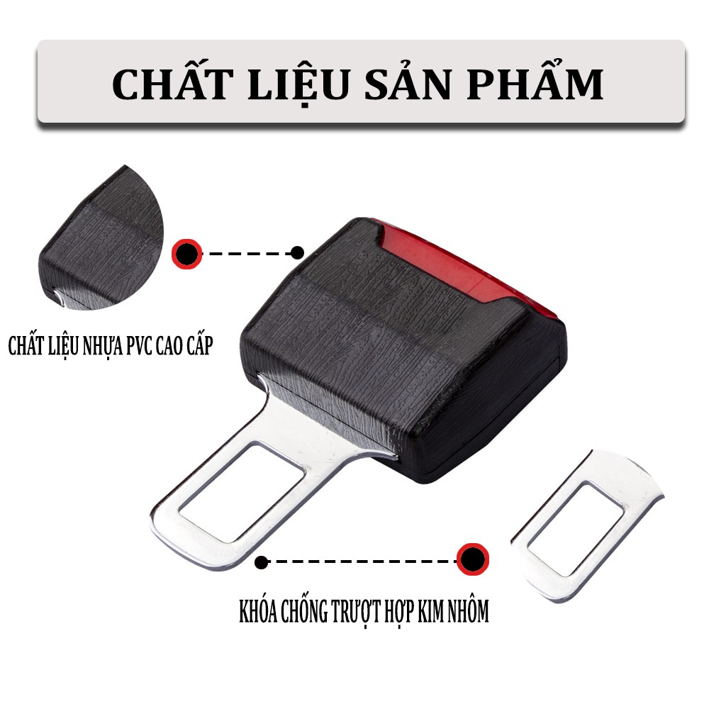 Chốt An Toàn Xe Ô Tô _ Chốt Đai An Toàn Xe Hơi _ Bộ 2 Chốt Tiện Dụng
