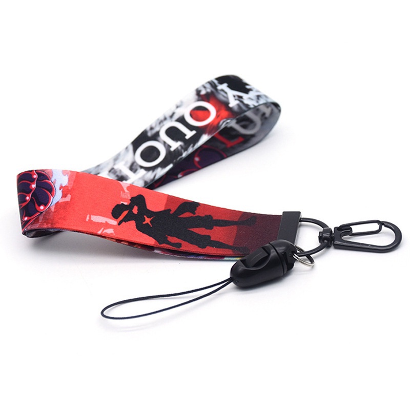 Dây Đeo Điện Thoại / Thẻ id / Móc Khóa In Họa Tiết Hoạt Hình one piece luffy