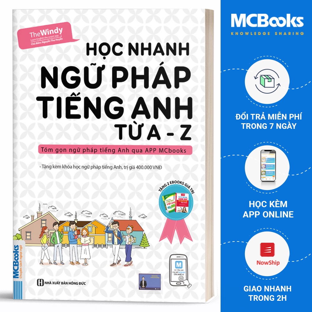 Sách - Học Nhanh Ngữ Pháp Tiếng Anh Từ A - Z Dành Cho Người Mới Bắt Đầu - Kèm App Học Online