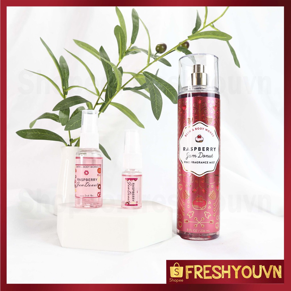 Raspberry Jam Donut - Xịt thơm toàn thân body mist Bath & Body Works khác  - Ngọt