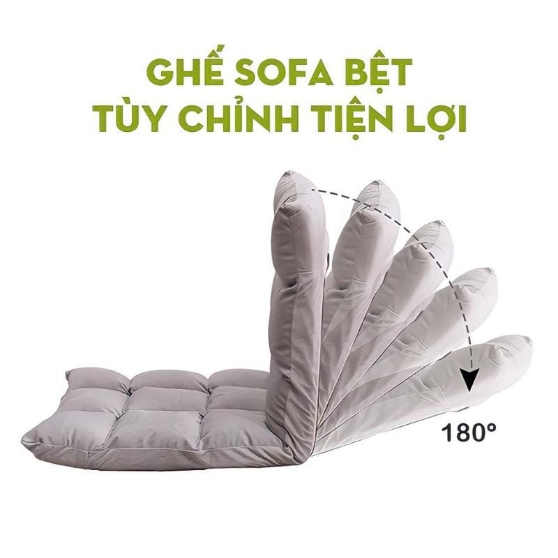 Ghế Lười Tựa Lưng Ngồi Bệt Tatami SunShine Thư Giãn, Đọc Sách Tùy Chỉnh 5 Cấp độ tặng kèm gối tựa lưng