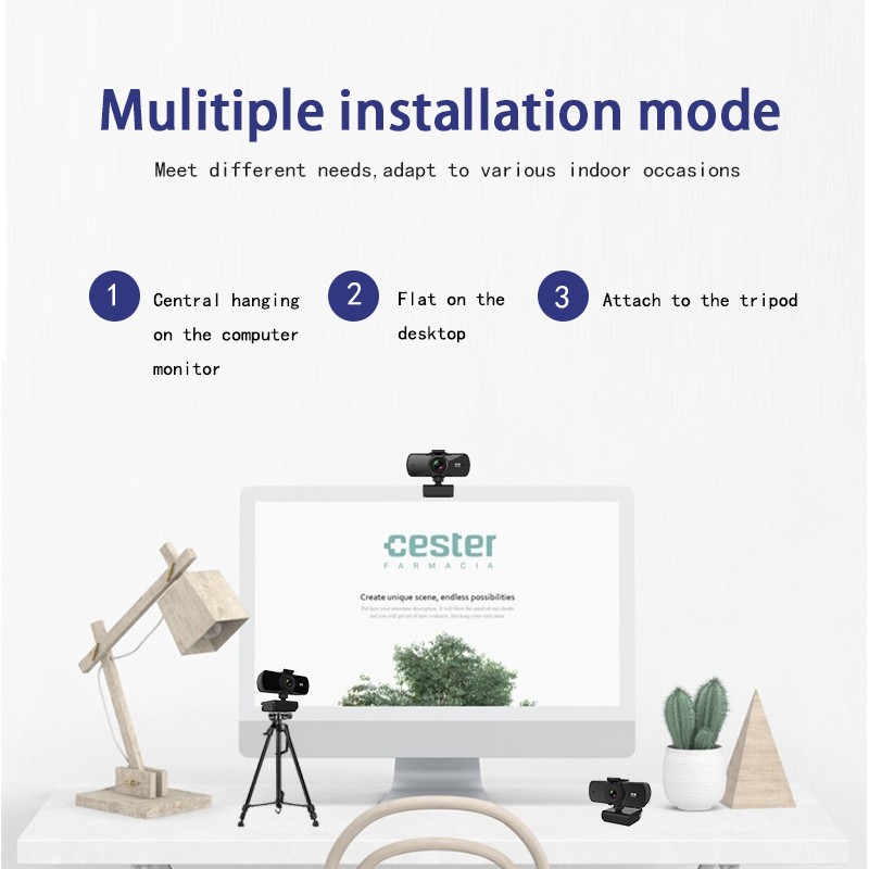 Webcam Pc05 Usb 2k 360 Độ | BigBuy360 - bigbuy360.vn