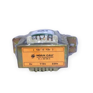 Biến Áp 5A Đối Xứng 12VAC (Hoàn Cầu)