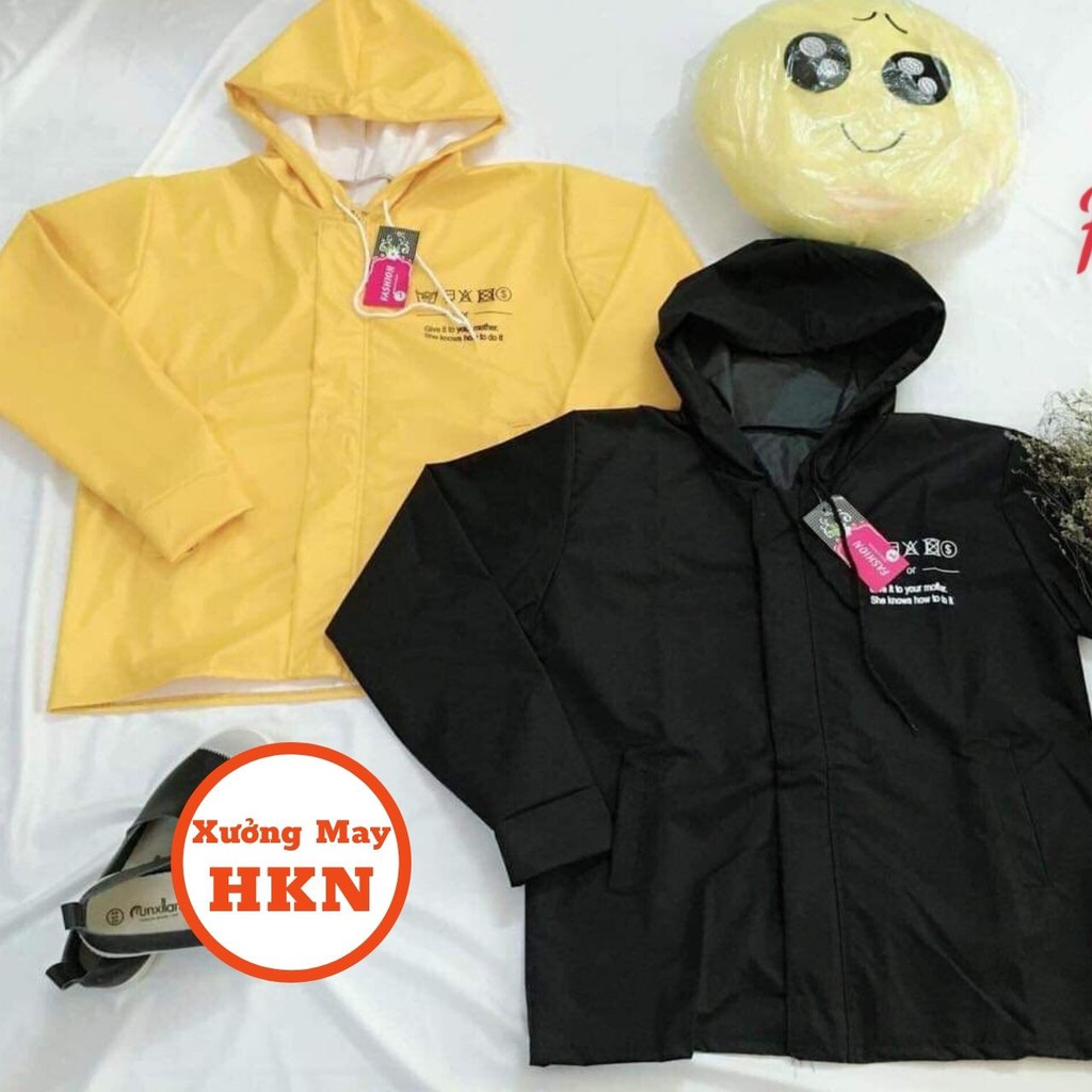 Áo Khoác Gió Nam Nữ In Nhà Chống Gió, Chống Bụi Bẩn, Chống Bám Bụi Mã 582 Xưởng May HNK