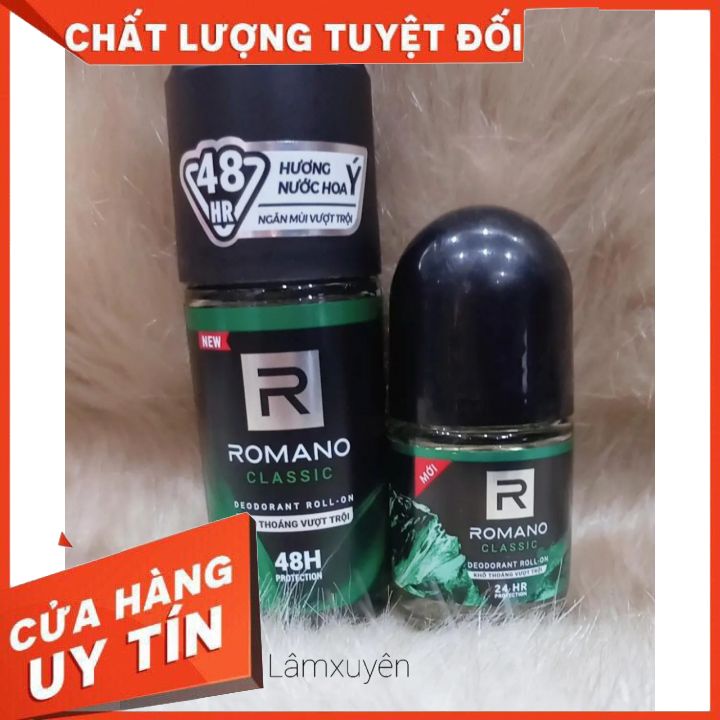 Lăn Khử Mùi ROMANO NAM 50ML _20ML cung cấp hàng 100% chính hãng  giảm tiết mồ hôi ,mùi hương nam tính giữ lâu