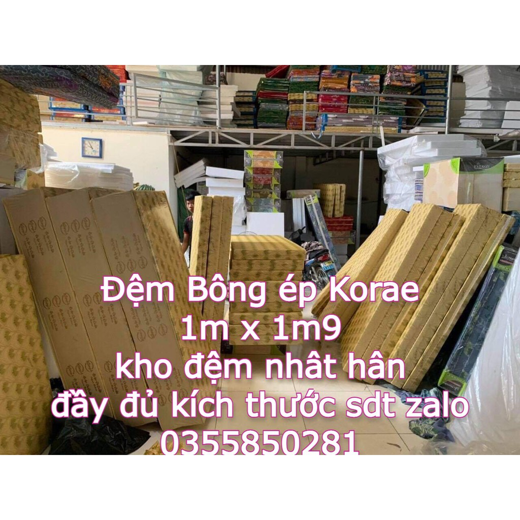 đệm 1mx1m9,Đệm bông ép hàn quốc đệm korea đệm sinh viên