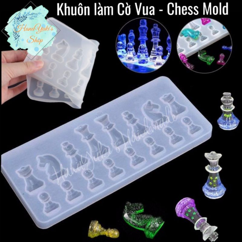 Khuôn Cờ Vua - Chess Mold - sử dụng trong sáng tạo nghệ thuật Resin , Jesmonite