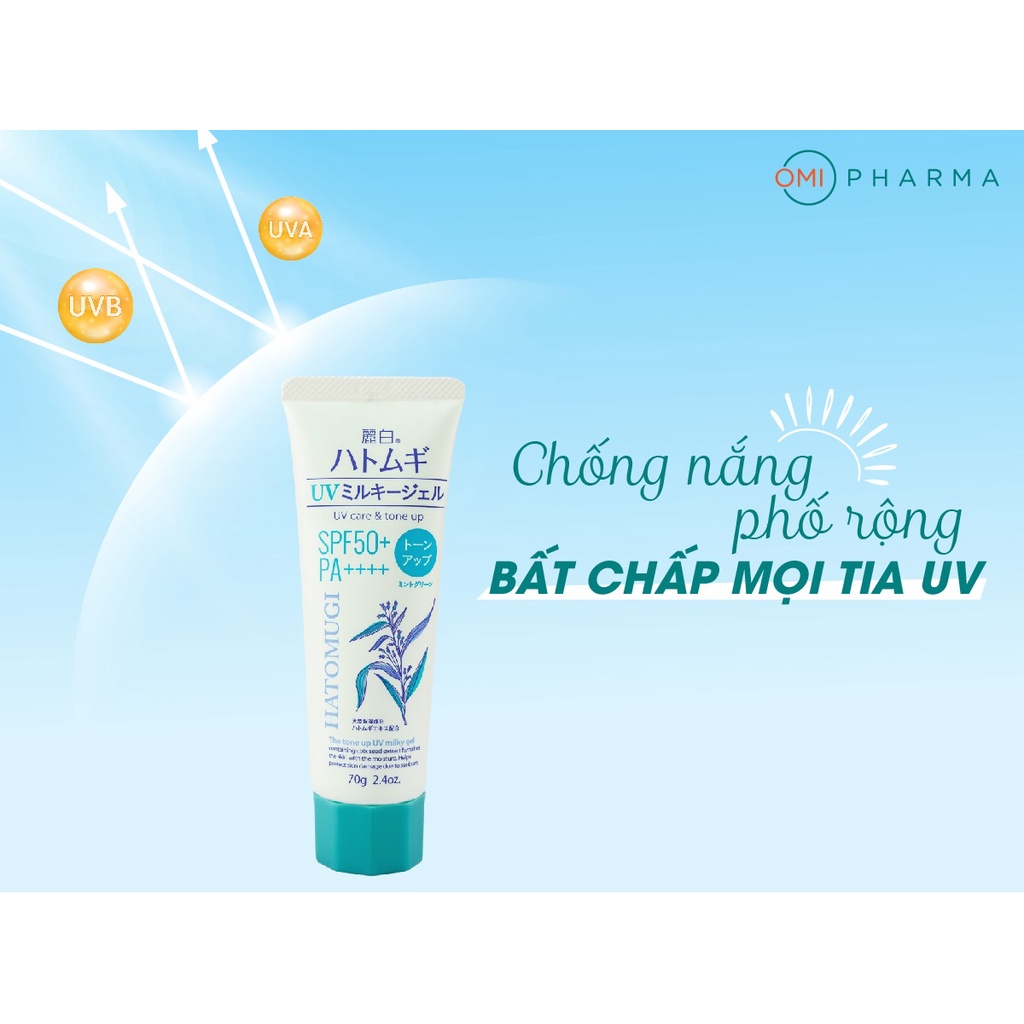 Sữa Dưỡng Thể Hatomugi Nâng Tone Chống Nắng UV care & Tone up Nhật Bản