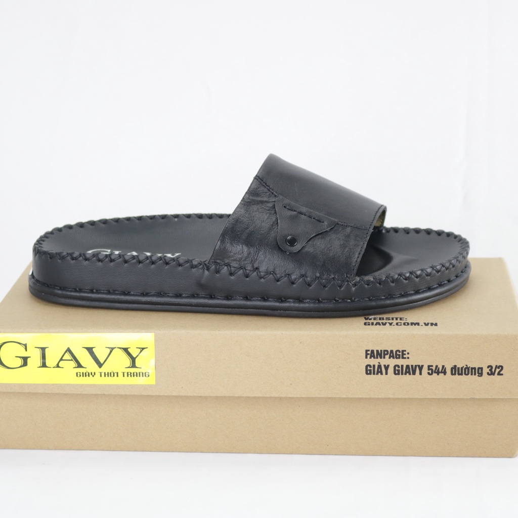 Dép nam quai ngang Gia Vy cao cấp đế cao 2 phân UDT837