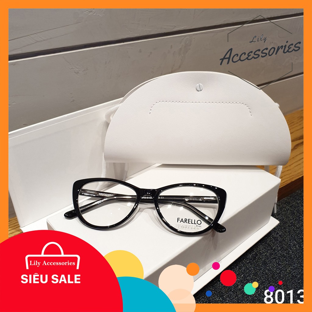 [Mã SKAMLTSW11 giảm 10% đơn 99K] Gọng kính cận thời trang [Cắt kính mắt cận-loạn] Gọng cận mắt mèo 8013