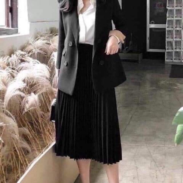 Chân váy xếp li đen siêu rẻ | BigBuy360 - bigbuy360.vn