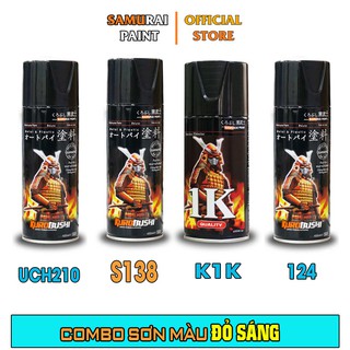 Combo Sơn Samurai Màu Đỏ Sáng Chính Hãng