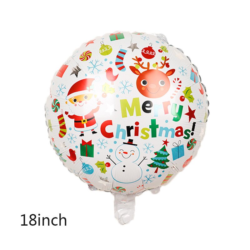 Bong bóng lá nhôm bơm hơi 18 inch họa tiết giáng sinh trang trí tiệc độc đáo
