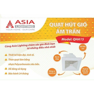 Quạt thông gió âm trần Asia Lighting quạt hút mùi nhà vệ sinh nhà bếp thiết kế hiện đại động cơ mạnh mẽ độ ồn thấp