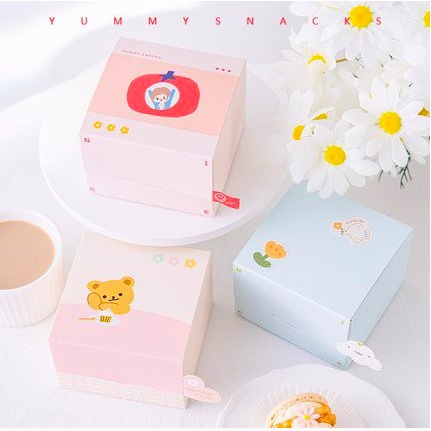 10 HỘP GIẤY ĐỰNG BÁNH NHIỀU MÀU