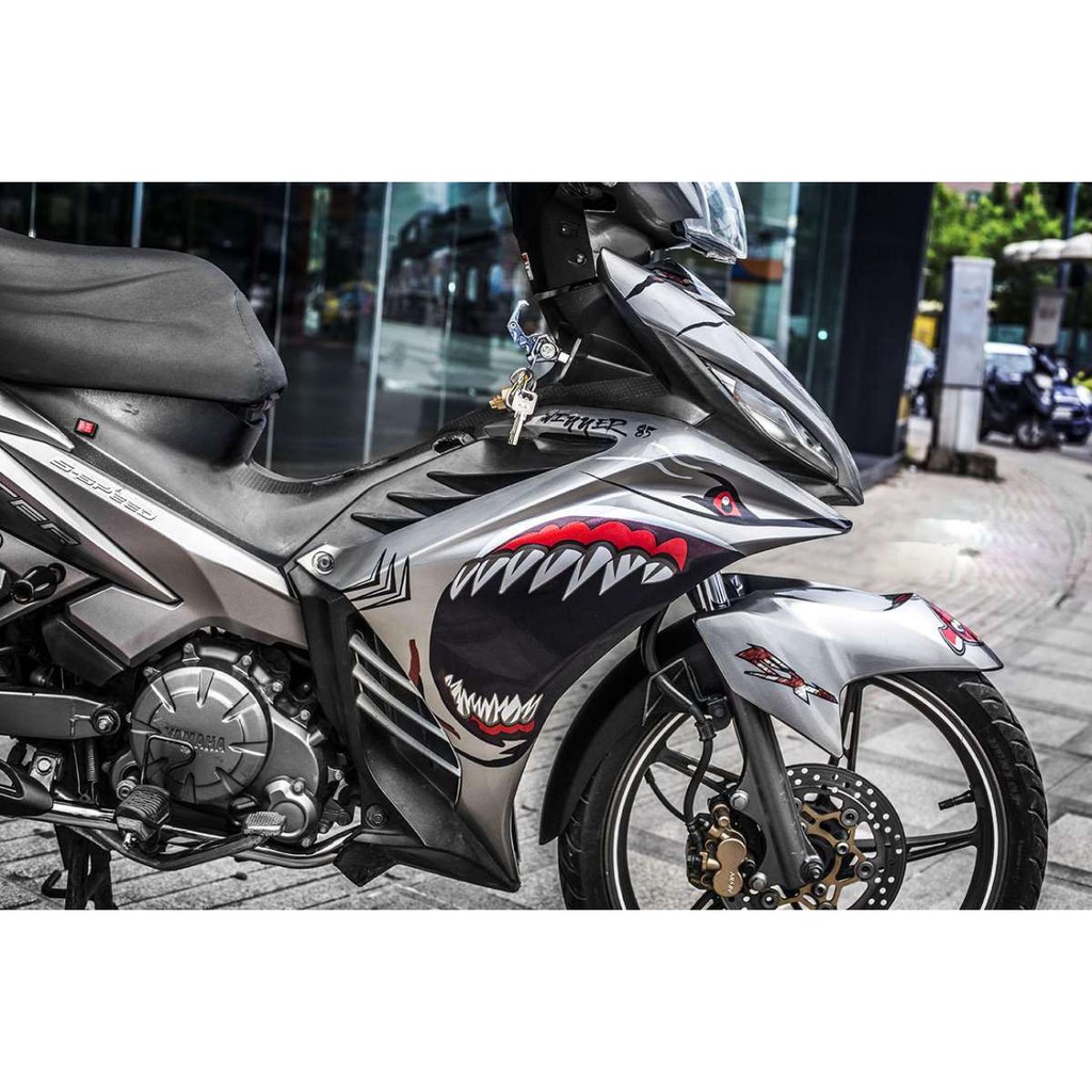 Tem trùm exciter 135 cá mập xám shark, độ team decal xe ex dán đời 2011-2014