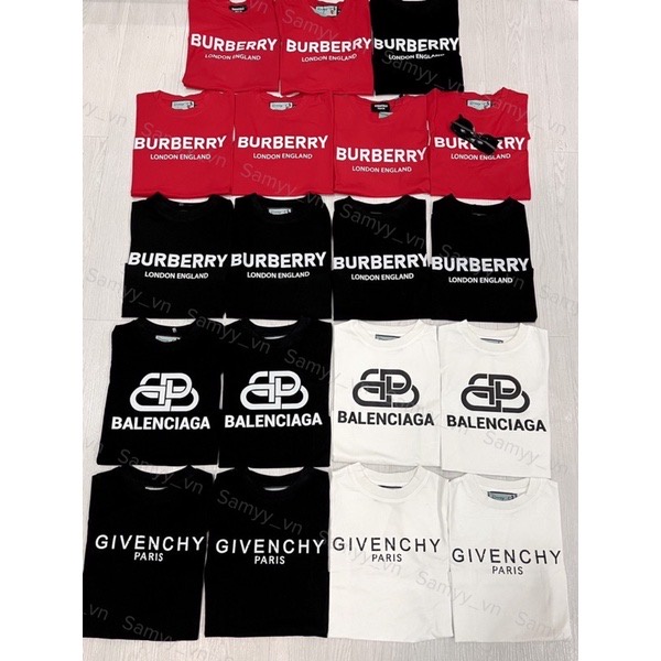 Áo thun tay lỡ Balen ciaga logo cho bé , áo phông cotton unisex ,Samyy_vn